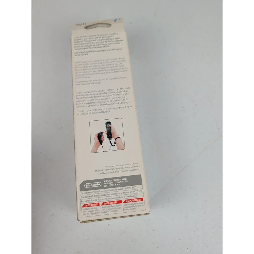 Nintendo Wii Black Nunchuk - Brand New Sealed OEM